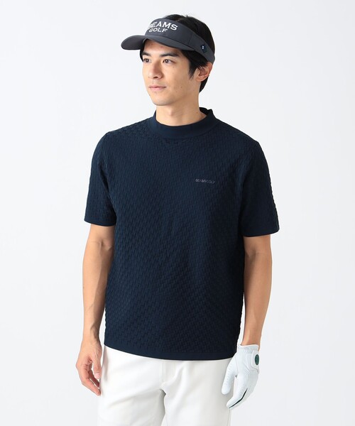 メンズウェア BEAMS GOLF PURPLE LABEL NAVY MADE JAPAN BEAMS GOLF tシャツ 「MEN」PURPLE LABEL / バスケット編み