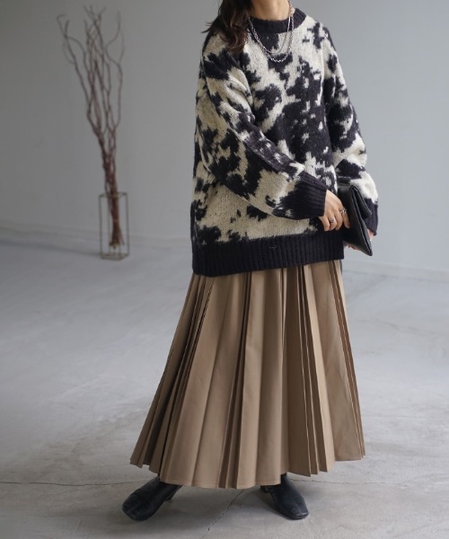 き*餅様 H BEAUTY＆YOUTH　モヘアニット　ダークグレー HUG.U（ハグユー） ニット ロング モヘア レディース トップス