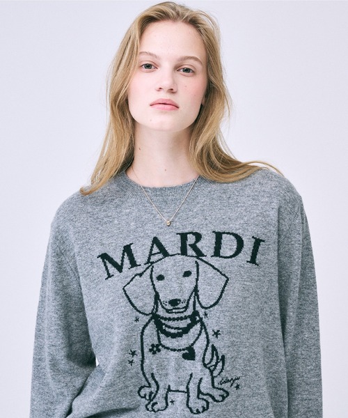 Mardi Mercredi ニット セーター CASHMERE CREW NECK SWING THE
