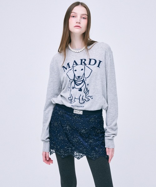 ニット セーター CASHMERE CREW NECK SWING THE TAIL DDANJI PEARL NECKLACE レディース Mardi Mercredi ニット セーター CASHMERE CREW NECK SWING THE