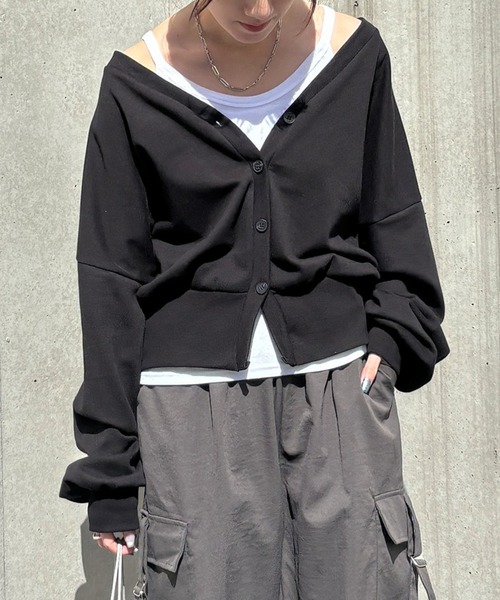 ISOOK カーディガン I-SOOK カーディガン 「ISOOK / アイスー」Vネックスウェット