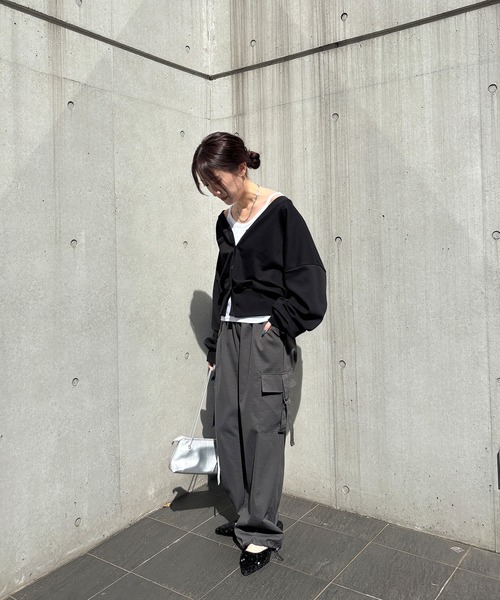 I-SOOK カーディガン 「ISOOK / アイスー」Vネックスウェット