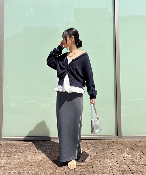 I-SOOK カーディガン 「ISOOK / アイスー」Vネックスウェット