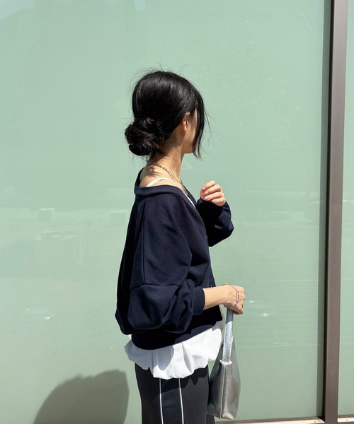 I-SOOK カーディガン 「ISOOK / アイスー」Vネックスウェット