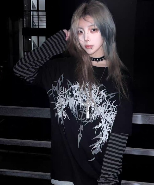 tシャツ A'GEM/9 × .kom「NOVESSEL/ノベセル」レイヤードボーダーロングスリーブカットソー レディース メンズ NOVESSEL tシャツ A'GEM/9 × .kom「NOVESSEL/ノベセル
