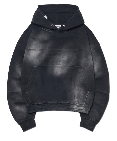 パーカー A'GEM/9 × .kom「NOMANUAL/ノーマニュアル」STAIN WASHED HOODIE/ステイン ウォッシュド パーカー レ