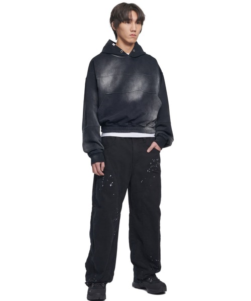 パーカー A'GEM/9 × .kom「NOMANUAL/ノーマニュアル」STAIN WASHED HOODIE/ステイン ウォッシュド パーカー レ NOMANUAL パーカー A'GEM/9 × .kom「NOMANUAL/ノーマニュアル