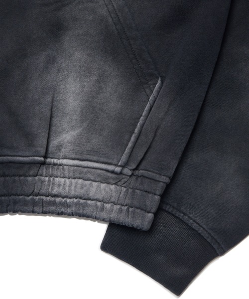 パーカー A'GEM/9 × .kom「NOMANUAL/ノーマニュアル」STAIN WASHED HOODIE/ステイン ウォッシュド パーカー レ