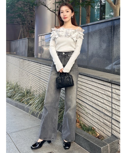SNIDEL プリーツドッキングプルオーバー 【ネット完売品】 SNIDEL ニット セーター プリーツドッキングプルオーバー