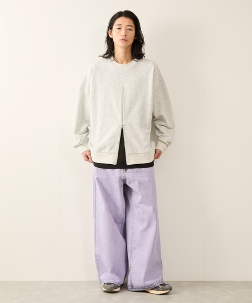 JUNRED（ジュンレッド） tシャツ フロントジップスウェットクルー
