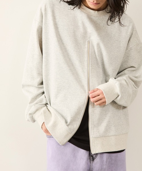 JUNRED（ジュンレッド） tシャツ フロントジップスウェットクルー
