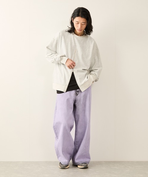 JUNRED（ジュンレッド） tシャツ フロントジップスウェットクルー