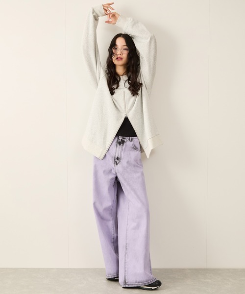 トップス juvyy JUNRED tシャツ フロントジップスウェットクルー メンズ