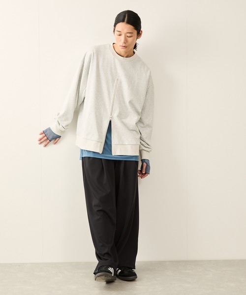 JUNRED（ジュンレッド） tシャツ フロントジップスウェットクルー