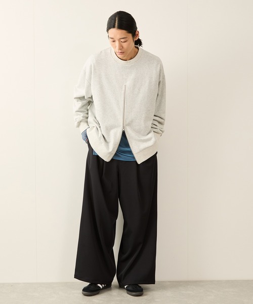 JUNRED（ジュンレッド） tシャツ フロントジップスウェットクルー