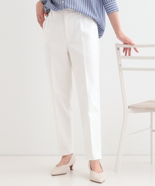 シェルボ⭐︎ホワイト スリムフィットパンツ 新品未使用 SHOO・LA・RUE（シューラルー） パンツ 「高レビュー/洗える/美脚