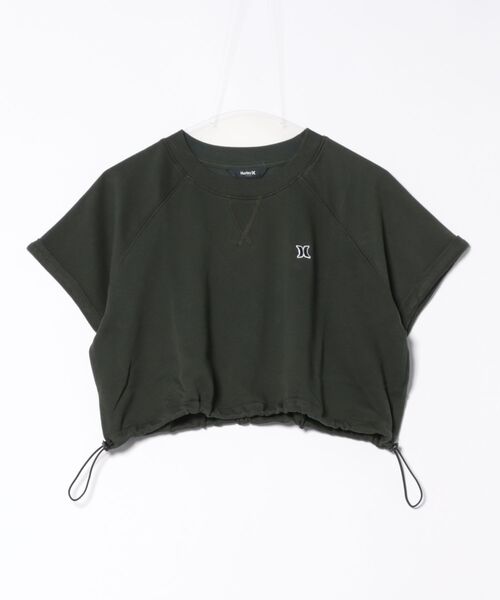 Hurley ハーレー 半袖 Tシャツ レディース クロップド丈 ショート丈 シンプル ロゴ WCSS251057 Hurley ハーレー 半袖 Tシャツ レディース クロップド丈