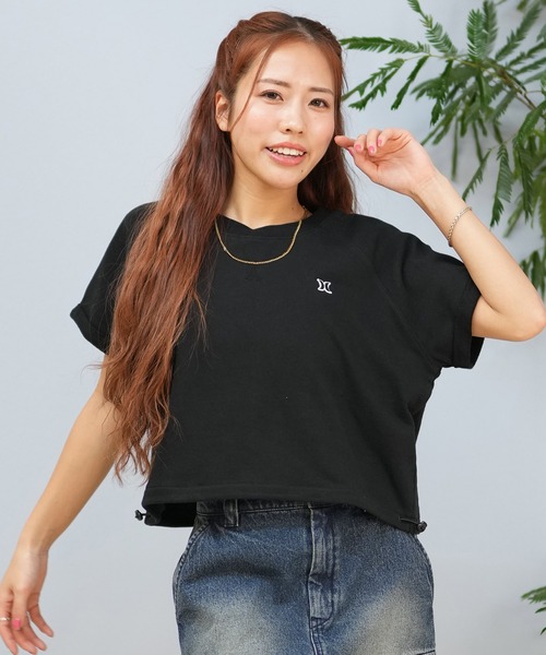 ハーレー クロップド丈 半袖Tシャツ レディース ショート丈 ヘソ出し オーバーサイズ トップス ブランド Hurley | OVERSIZE ICON CROPED SHORTSLEEVE TEE 爆買 サマーセール】ハーレー クロップド丈 半袖Tシャツ レディース