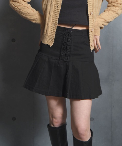 スカート コルセットプリーツミニスカート/Corset Pleated Mini
