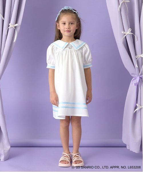 ワンピース 「サンリオキャラクターズ」シナモロールセーラー衿パフ