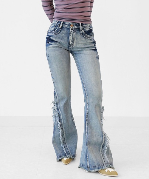 minsobi（ミンソビ） ジーンズ デニム デニムパンツ カットオフスリム