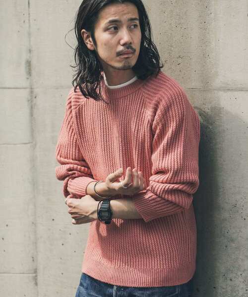 「URBAN RESEARCH Sonny Label」 長袖ニット MEDIUM ネイビー メンズ_画像4