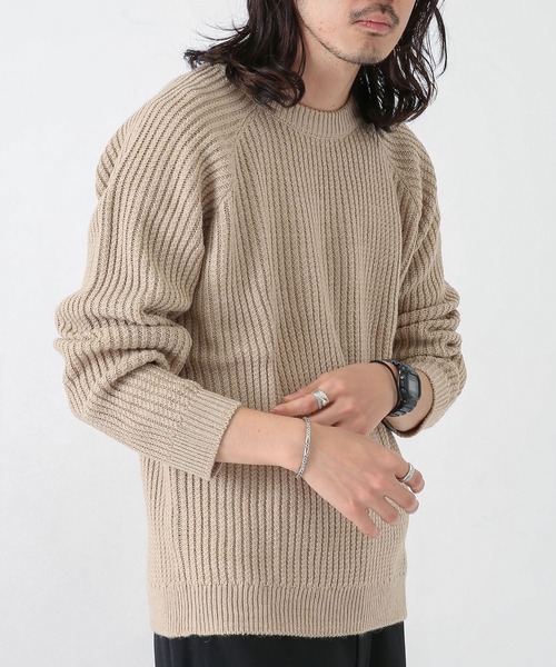 「URBAN RESEARCH Sonny Label」 長袖ニット MEDIUM ネイビー メンズ_画像6