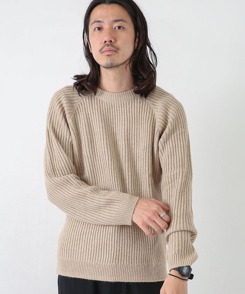 「URBAN RESEARCH Sonny Label」 長袖ニット MEDIUM ネイビー メンズ_画像8