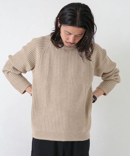「URBAN RESEARCH Sonny Label」 長袖ニット MEDIUM ネイビー メンズ_画像9