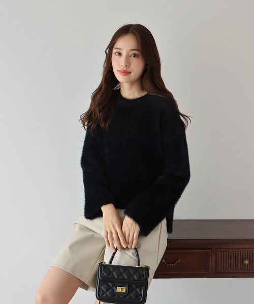 「BLUEEAST」 長袖ニット MEDIUM グレー レディース_画像2