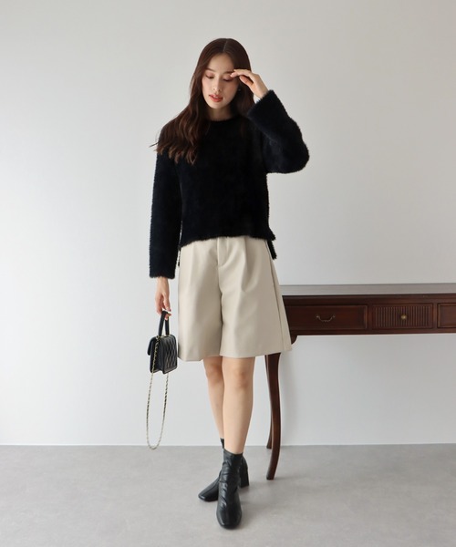 「BLUEEAST」 長袖ニット MEDIUM グレー レディース_画像6