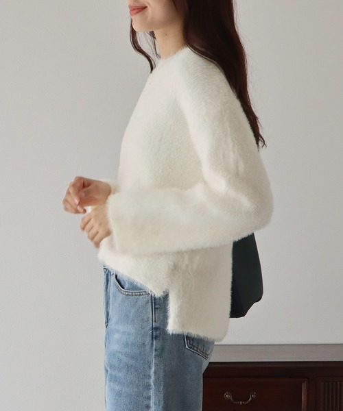 「BLUEEAST」 長袖ニット MEDIUM グレー レディース_画像9