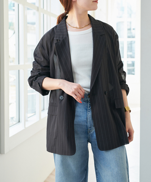【残りわずか】 Spick＆Span ジャケット テーラードジャケット シアー ジャケット・アウター