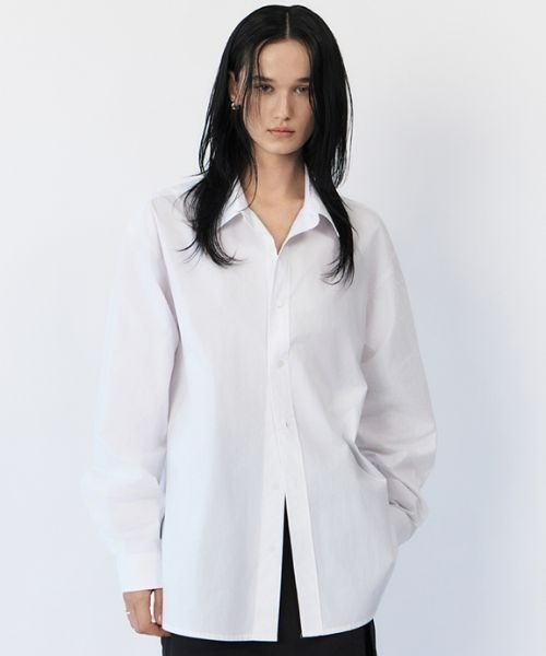 GALLE Paris 売れ筋商品|||ガレパリ シャツ トップス レディース Shirts Grey CITYBREEZE ブラウス シャツ COTTON RELAXED SHIRT レディース