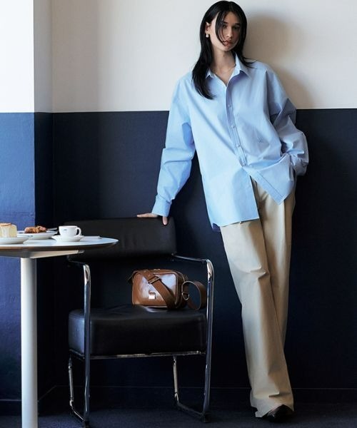 ブラウス シャツ I LOVE MY JOB Print Oversize Shirt レディース BRICK HOUSE by TOKYO SHIRT ブラウス シャツ オーバーサイズ