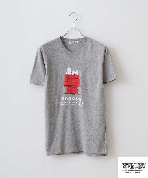 PEANUTS tシャツ ピクセルプリント天竺半袖Tシャツ メンズ レディース