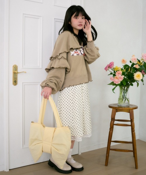 kutir セットアップ　ベージュ kutir（クティール） スカート 夏 「クティールとレトロ」セットアップ
