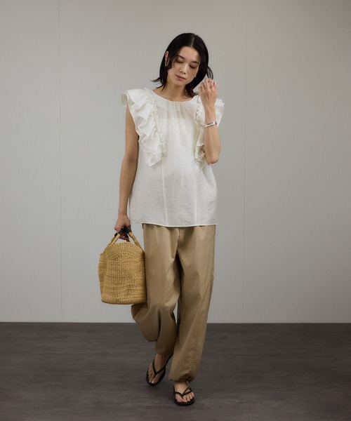 最終価格★SALON adam et rope'2WAYギャザーフリルブラウス SALON adam et rope'（サロン アダム エ ロペ） ブラウス シャツ 「WEB