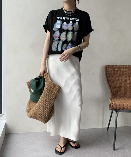 【新品】DouDou 透け感 ロゴプリントTシャツ Web完売品！ DouDou tシャツ 「WEB限定」パフュームロゴプリントTEE