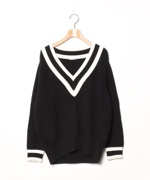 希少 黒入荷！ DRESSTERIOR ブラック - Vネックニット 「DRESSTERIOR」 トップス