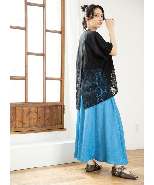 新品　オズモーシス　ワッシャーフレアースカート ワッシャーフレアースカート（スカート）｜OSMOSIS