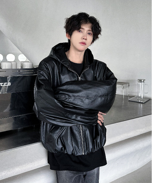 「neos」 ブルゾン LARGE ブラック メンズ_画像4