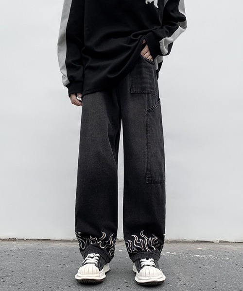 「MGV」 加工デニムパンツ LARGE ブルー メンズ