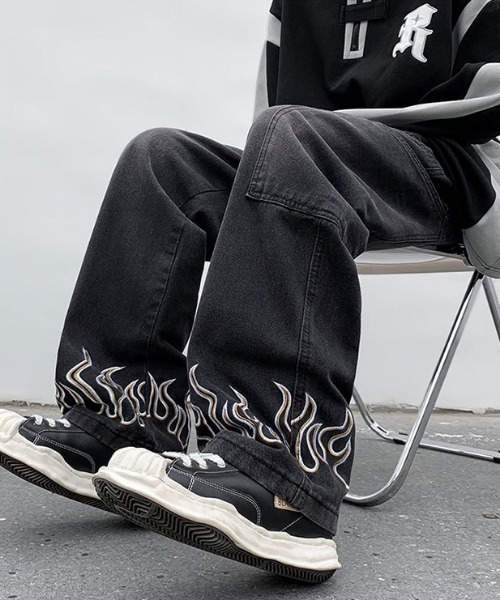 「MGV」 加工デニムパンツ LARGE ブルー メンズ