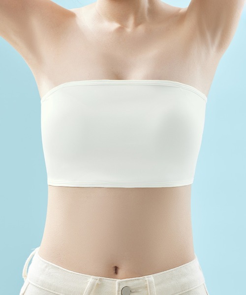  ベアトップ ブラトップ CLEA チューブトップ ベアトップ カップ付きシームレスブラトップ