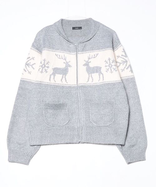 MandO（エムオー） セーター ニット ノルディック柄ダブルジップ