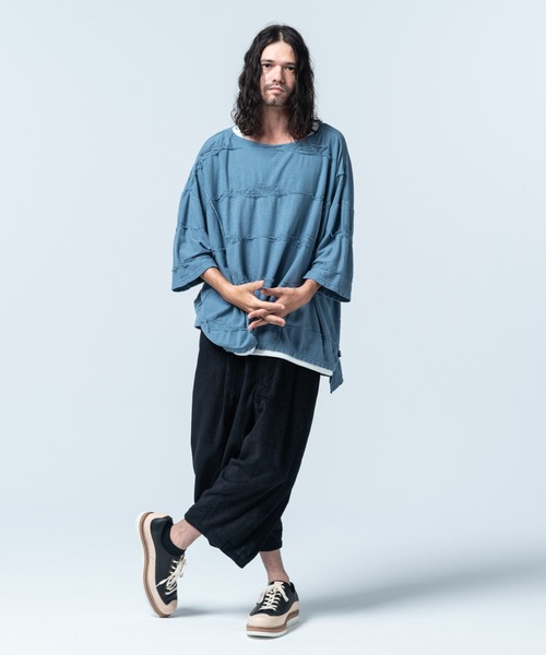 「glamb」 7分袖Tシャツ S ブルー メンズ