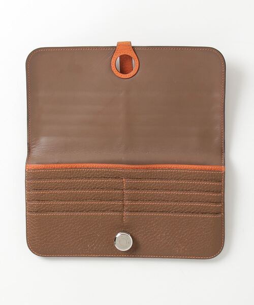 極上美品❣️エルメス ドゴンロング 　ヴォーエプソン　オレンジ 長財布 I50 HERMES エルメス ドゴン ロング 二つ折り 長財布 レディース