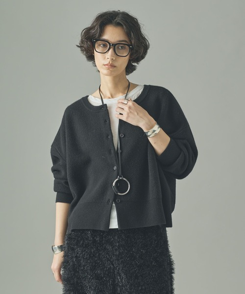 【未使用品】Curensology グレー カーディガン Curensology｜コットンシルクニットカーディガン | Rakuten
