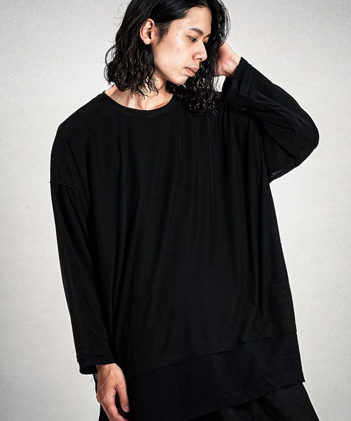 NO ID.（ノーアイディー） tシャツ 「NO ID.」Layered Crew-Neck Big